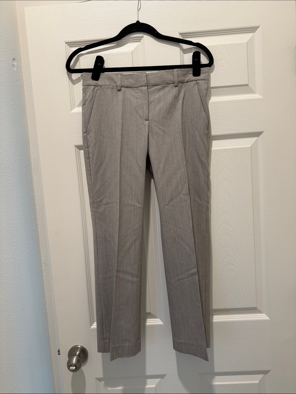 Theory Light Gray Straight-Leg Trousers size 2